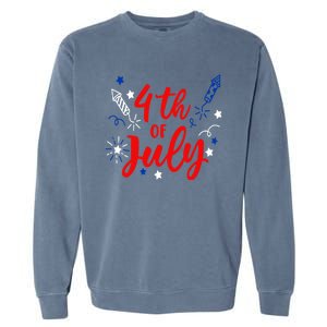 4th Of July Independence Day Celebration Garment-Dyed Sweatshirt