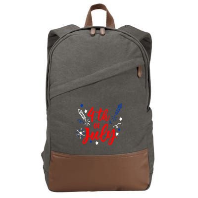4th Of July Independence Day Celebration Cotton Canvas Backpack