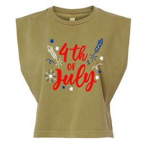 4th Of July Independence Day Celebration Garment-Dyed Women's Muscle Tee