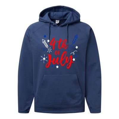 4th Of July Independence Day Celebration Performance Fleece Hoodie