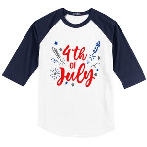 4th Of July Independence Day Celebration Baseball Sleeve Shirt