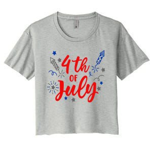 4th Of July Independence Day Celebration Women's Crop Top Tee