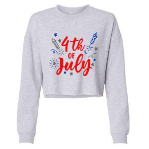 4th Of July Independence Day Celebration Cropped Pullover Crew