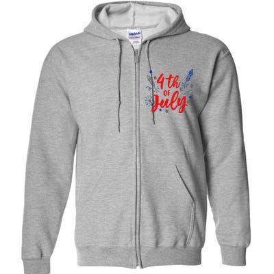 4th Of July Independence Day Celebration Full Zip Hoodie