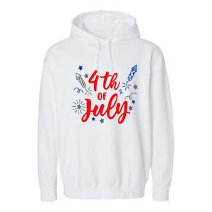 4th Of July Independence Day Celebration Garment-Dyed Fleece Hoodie