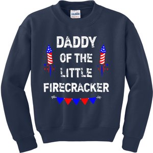 4th of July Birthday - Dad Daddy Of The Little Firecracker Kids Sweatshirt