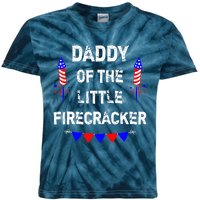 4th of July Birthday - Dad Daddy Of The Little Firecracker Kids Tie-Dye T-Shirt