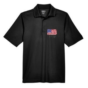 4th Of July American Flag Betsy Ross 1776 Men's Origin Performance Pique Polo