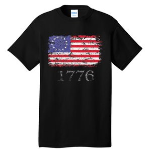 4th Of July American Flag Betsy Ross 1776 Tall T-Shirt