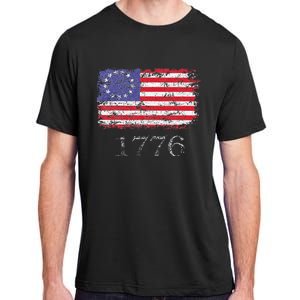 4th Of July American Flag Betsy Ross 1776 Adult ChromaSoft Performance T-Shirt