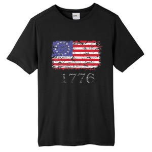 4th Of July American Flag Betsy Ross 1776 Tall Fusion ChromaSoft Performance T-Shirt