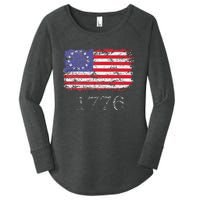 4th Of July American Flag Betsy Ross 1776 Women's Perfect Tri Tunic Long Sleeve Shirt