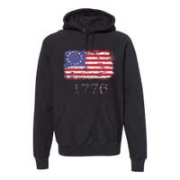 4th Of July American Flag Betsy Ross 1776 Premium Hoodie