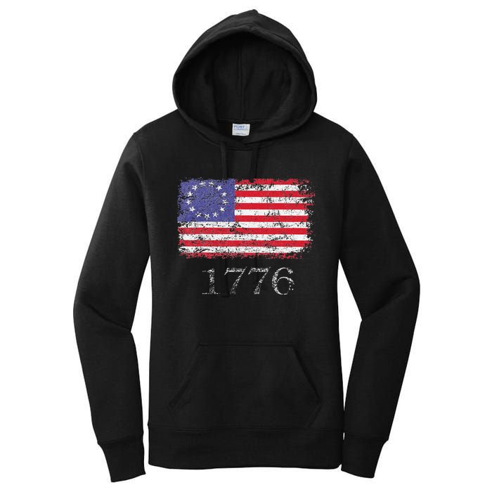 4th Of July American Flag Betsy Ross 1776 Women's Pullover Hoodie