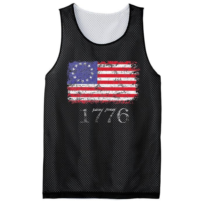 4th Of July American Flag Betsy Ross 1776 Mesh Reversible Basketball Jersey Tank