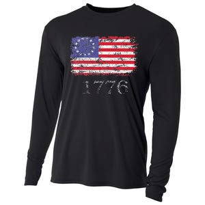 4th Of July American Flag Betsy Ross 1776 Cooling Performance Long Sleeve Crew