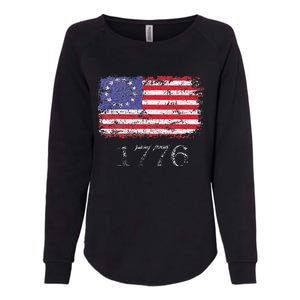 4th Of July American Flag Betsy Ross 1776 Womens California Wash Sweatshirt