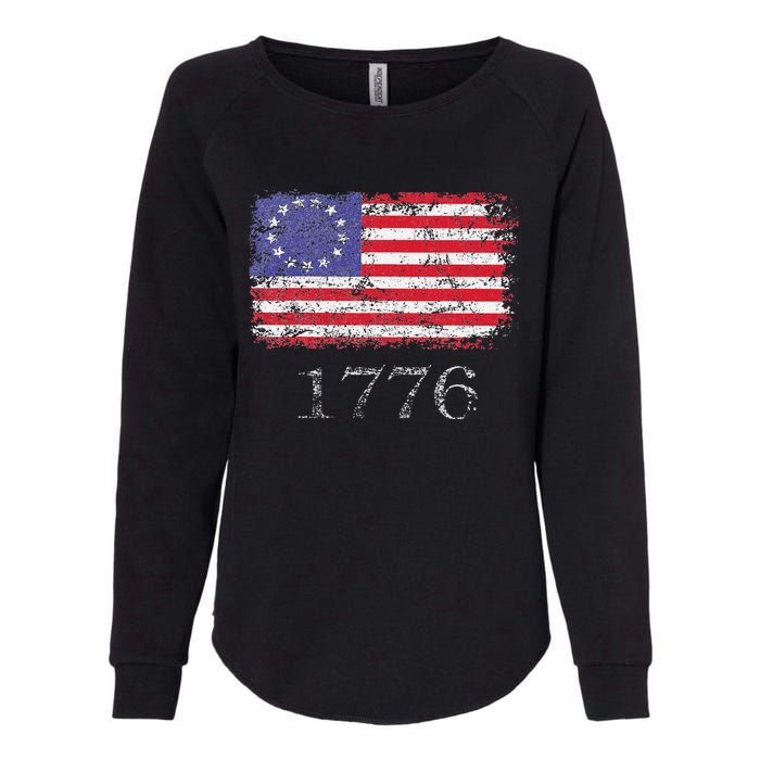 4th Of July American Flag Betsy Ross 1776 Womens California Wash Sweatshirt