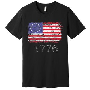 4th Of July American Flag Betsy Ross 1776 Premium T-Shirt