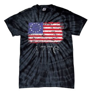 4th Of July American Flag Betsy Ross 1776 Tie-Dye T-Shirt