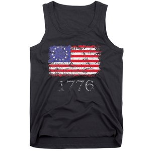 4th Of July American Flag Betsy Ross 1776 Tank Top