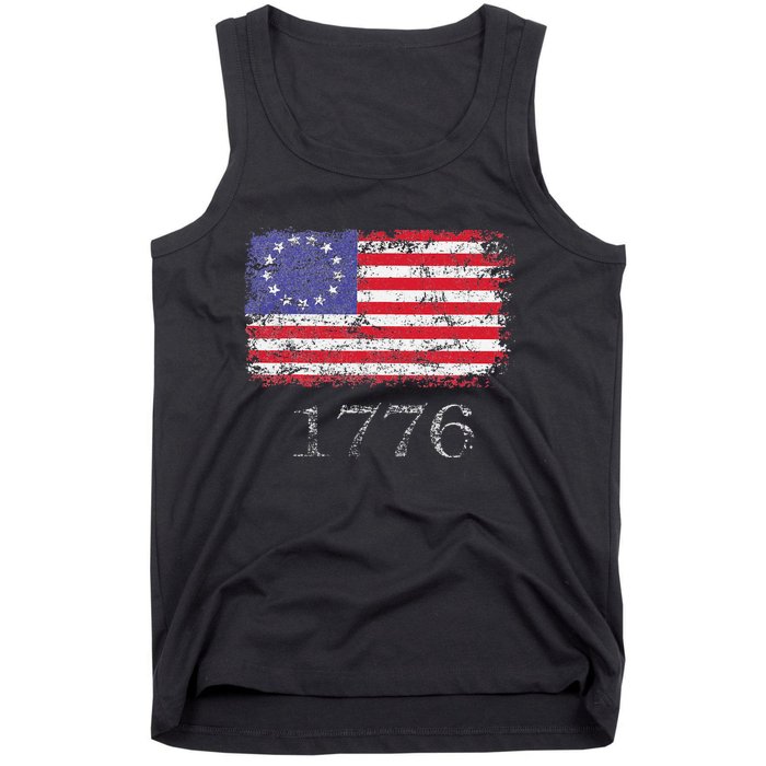 4th Of July American Flag Betsy Ross 1776 Tank Top