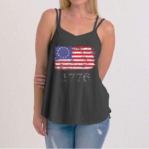 4th Of July American Flag Betsy Ross 1776 Women's Strappy Tank