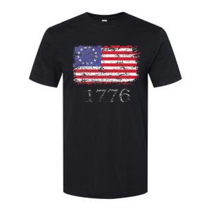 4th Of July American Flag Betsy Ross 1776 Softstyle CVC T-Shirt