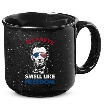4th Of July My Farts Smell Like Freedom Abraham Lincoln 15oz Campfire Ceramic Mug