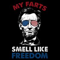 4th Of July My Farts Smell Like Freedom Abraham Lincoln Youth Performance Sprint T-Shirt
