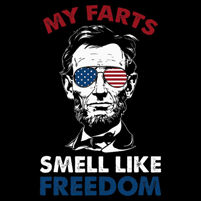 4th Of July My Farts Smell Like Freedom Abraham Lincoln Youth Performance Sprint T-Shirt