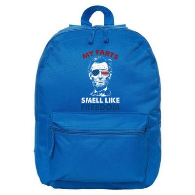 4th Of July My Farts Smell Like Freedom Abraham Lincoln 16 in Basic Backpack