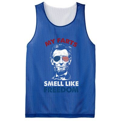 4th Of July My Farts Smell Like Freedom Abraham Lincoln Mesh Reversible Basketball Jersey Tank
