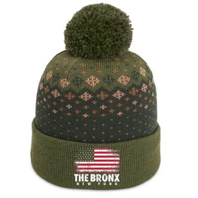 4th of July The Bronx New York NY American Flag USA The Baniff Cuffed Pom Beanie