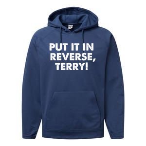 4th Of July Put It In Reverse Terry! Back It Up Gift Performance Fleece Hoodie