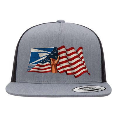 4th of July Independence Day Your Name US Postal Service Flat Bill Trucker Hat