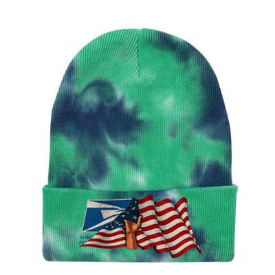 4th of July Independence Day Your Name US Postal Service Tie Dye 12in Knit Beanie