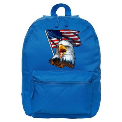 4th Of July Eagle American Flag 16 in Basic Backpack