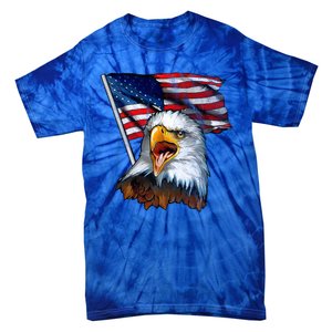 4th Of July Eagle American Flag Tie-Dye T-Shirt