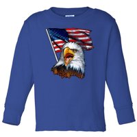 4th Of July Eagle American Flag Toddler Long Sleeve Shirt