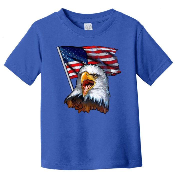 4th Of July Eagle American Flag Toddler T-Shirt