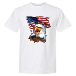 4th Of July Eagle American Flag Garment-Dyed Heavyweight T-Shirt