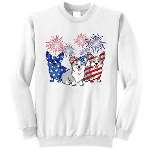 4th Of July American Flag Corgi Patriotic Dog Sweatshirt