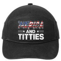4th of July Merica and Titties 7-Panel Snapback Hat