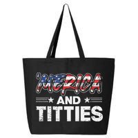 4th of July Merica and Titties 25L Jumbo Tote