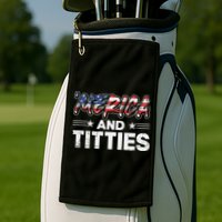 4th of July Merica and Titties Golf Towel