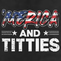 4th of July Merica and Titties Golf Towel