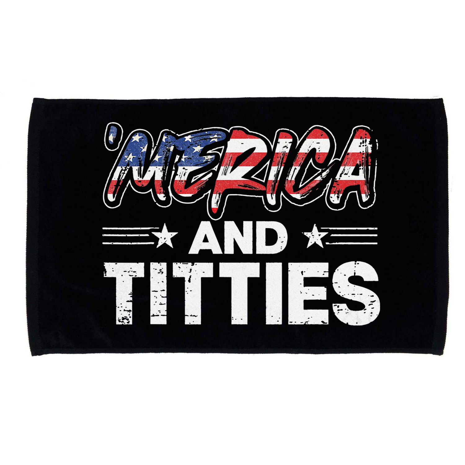 4th of July Merica and Titties Microfiber Hand Towel