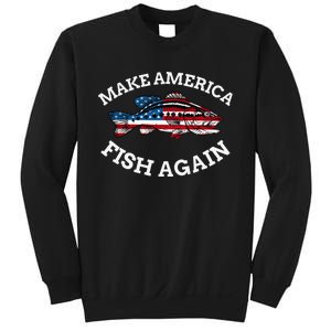 4th of July Fishing American Flag Make America Fish Again Sweatshirt