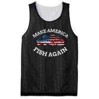 4th of July Fishing American Flag Make America Fish Again Mesh Reversible Basketball Jersey Tank